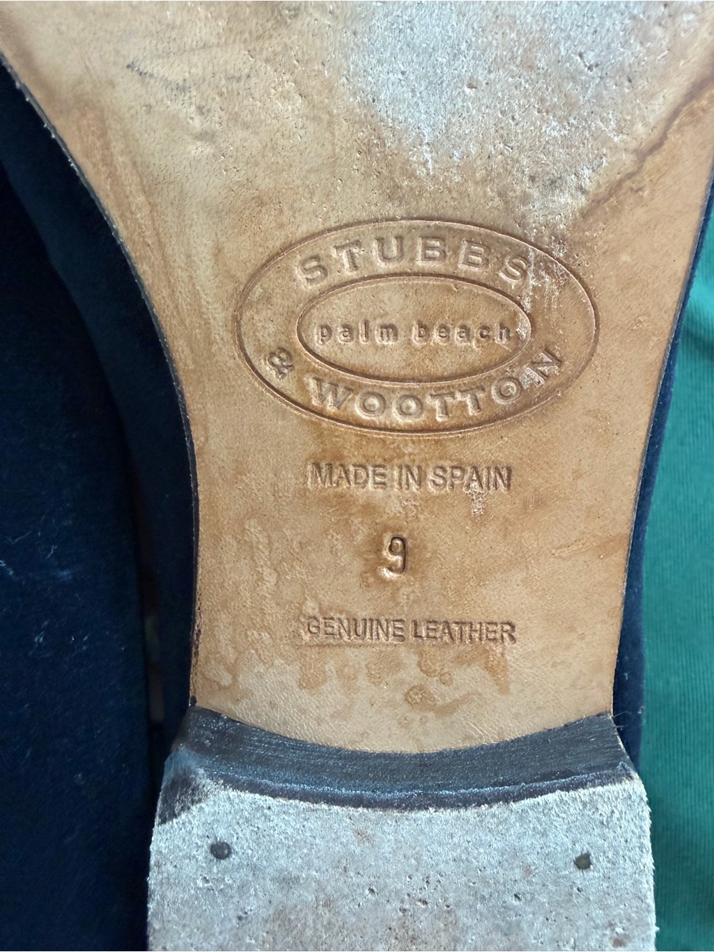 Stubbs & Wootton Navy Velvet Embroidered Loafers — image 7 of 8